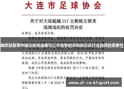 魏震禁赛事件揭示体育道德与公平竞争的深刻启示及行业自律的重要性 魏震禁赛事件揭示体育道德与公平竞争的深刻启示及行业自律的重要性